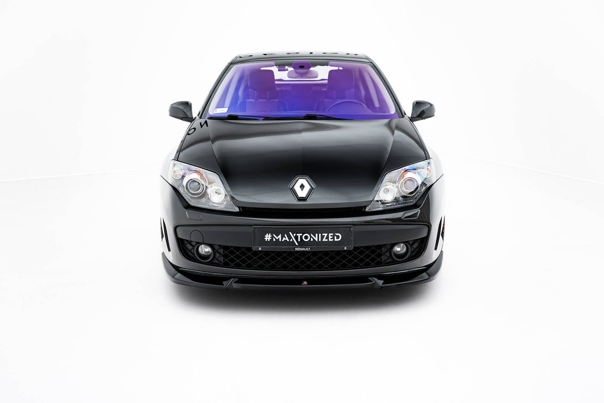 Street+ Spoilerlippe Front Ansatz passend für Renault Laguna Hatchback GT Mk3 schwarz Hochglanz – Ansicht 1