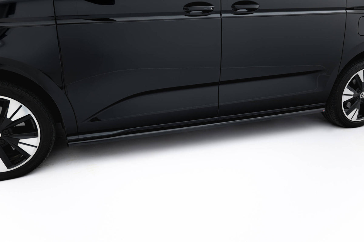 Street+ Seitenschweller Leisten passend für VW Multivan Long T7 schwarz Hochglanz – Ansicht 1