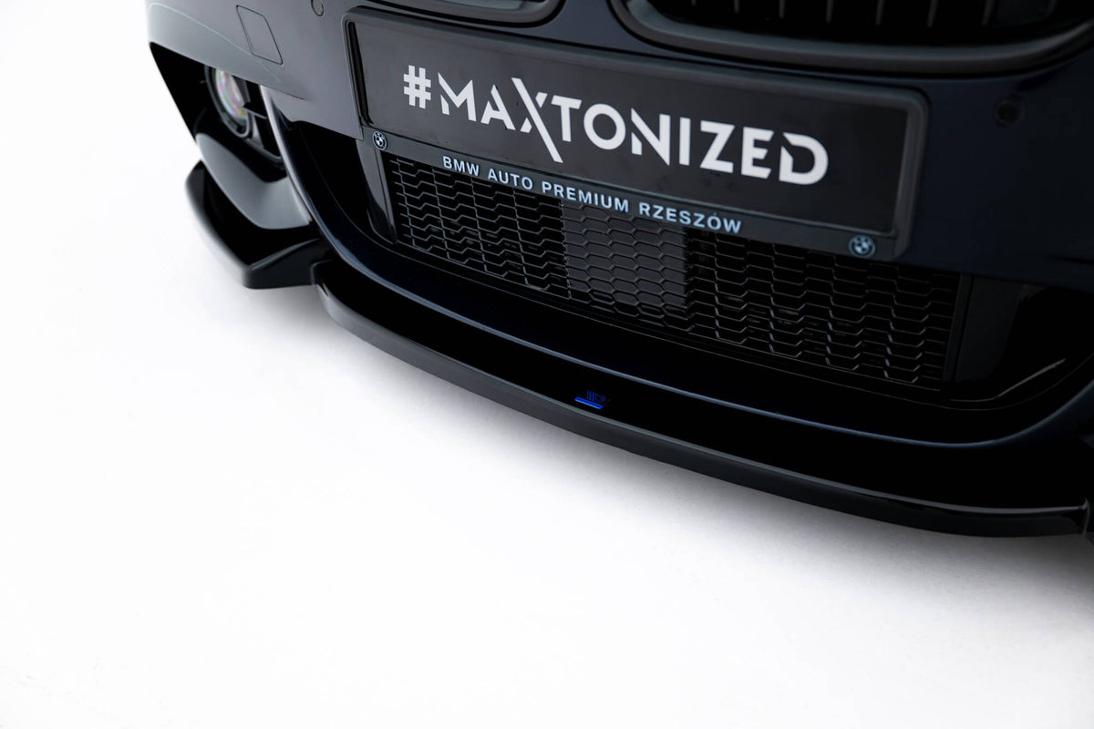 Street+ Spoilerlippe Front Ansatz V.3 passend für BMW 5er F10/F11 M-Paket schwarz Hochglanz – Ansicht 4
