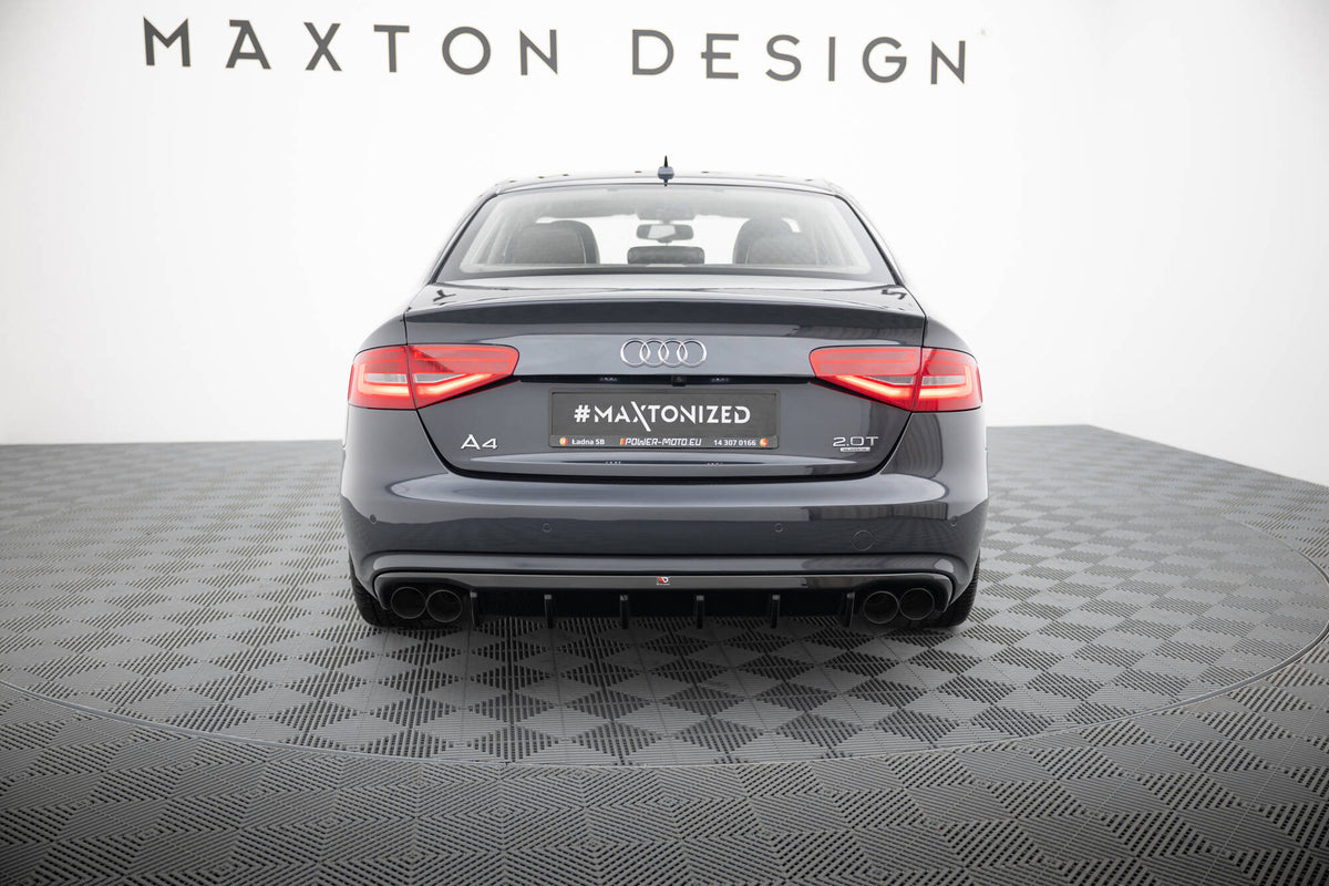Diffusor Heck Ansatz passend für Audi A4 B8 Facelift (Doppelauspuff li. re.) – Ansicht 4