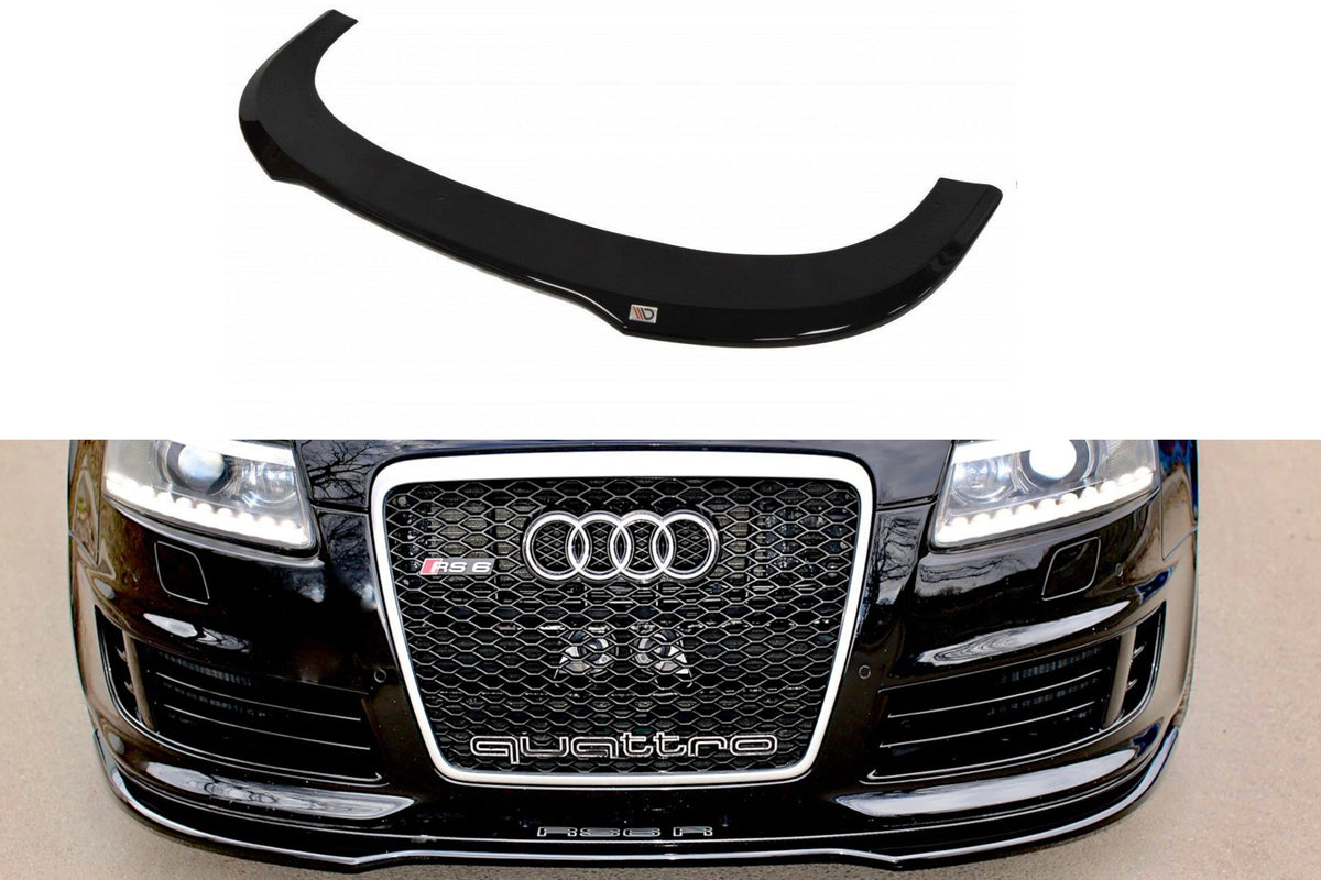 Street+ Spoilerlippe Front Ansatz passend für Audi RS6 C6 schwarz Hochglanz – Ansicht 2