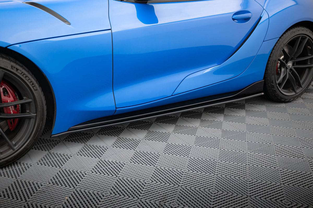 Street+ Seitenschweller Leisten passend für V.1 passend für Toyota Supra Mk5 schwarz Hochglanz – Ansicht 3