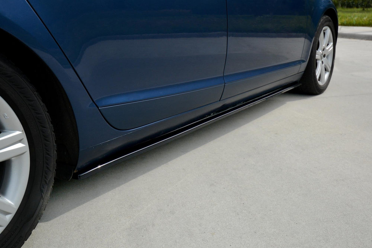 Street+ Seitenschweller Leisten passend für Audi A6 S-Line C6 / C6 Facelift schwarz Hochglanz – Ansicht 1