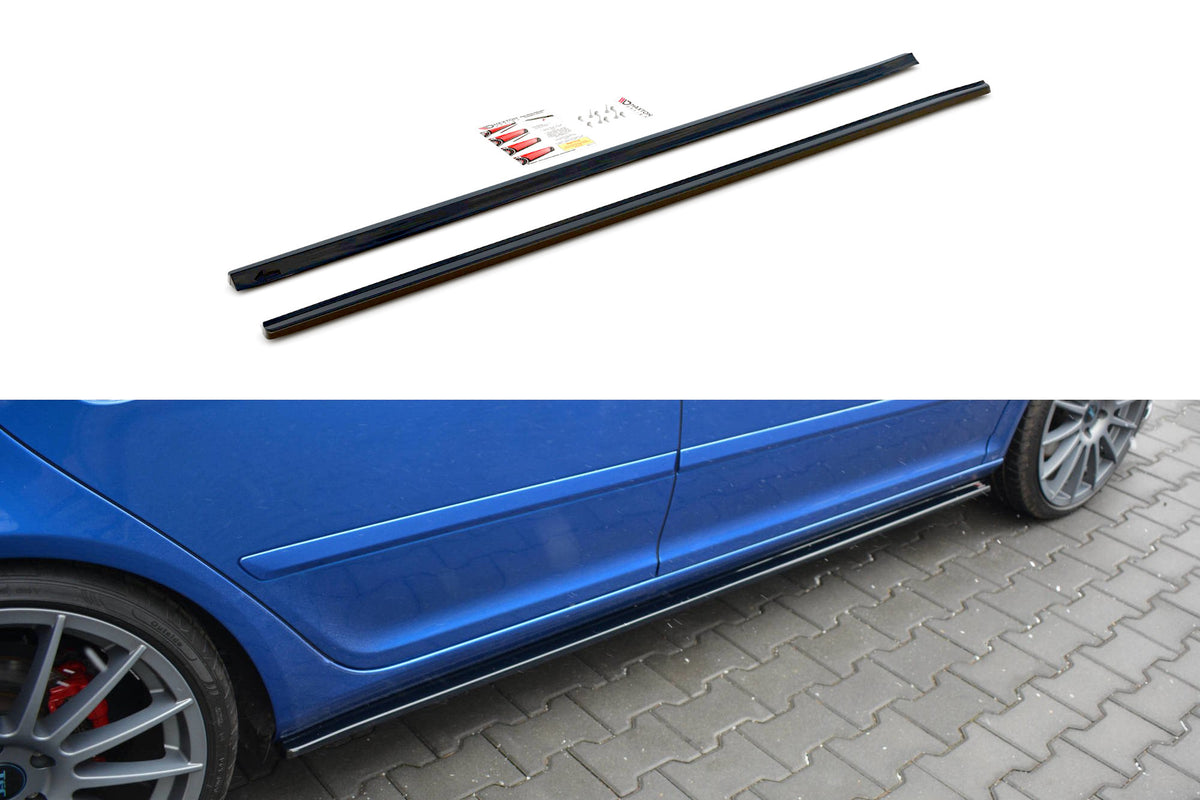 Street+ Seitenschweller Leisten passend für Skoda Octavia RS Mk2 / Mk2 FL schwarz Hochglanz – Ansicht 2