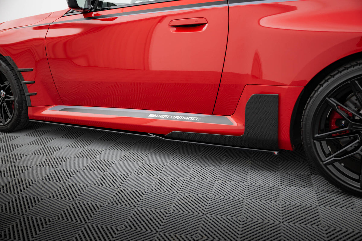 Street+ Seitenschweller Leisten passend für BMW M2 M-Performance G87 schwarz Hochglanz – Ansicht 5