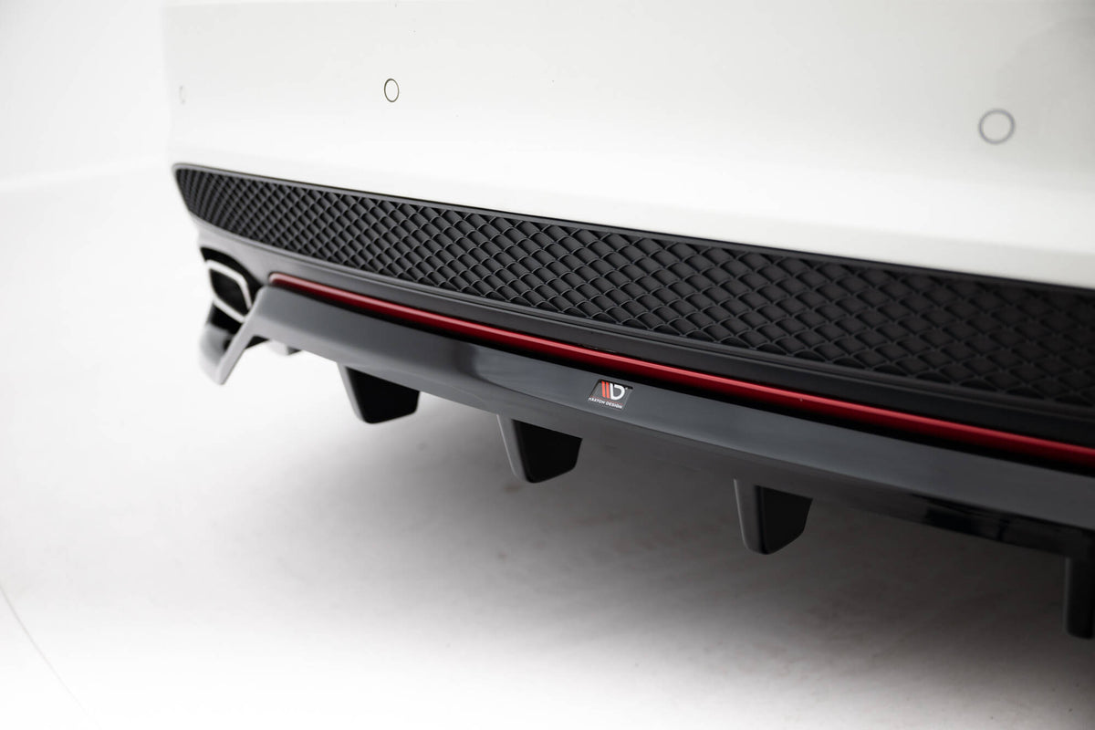 Street+ Mittlerer Diffusor RACE passend für Mercedes-Benz CLA AMG-Line C117 schwarz Hochglanz – Ansicht 5