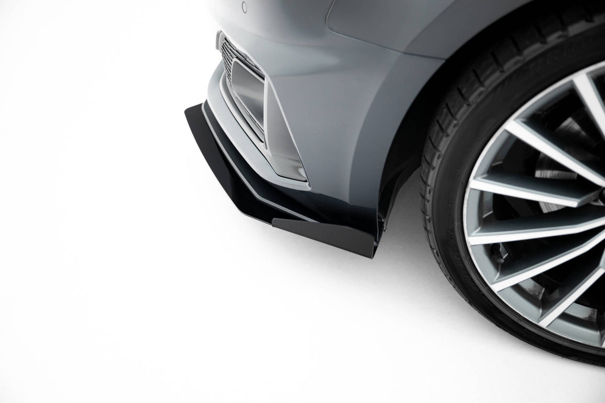 Street Pro Street+ Spoilerlippe Front Ansatz + Flaps passend für Audi A5 F5 Facelift schwarz Hochglanz – Ansicht 6