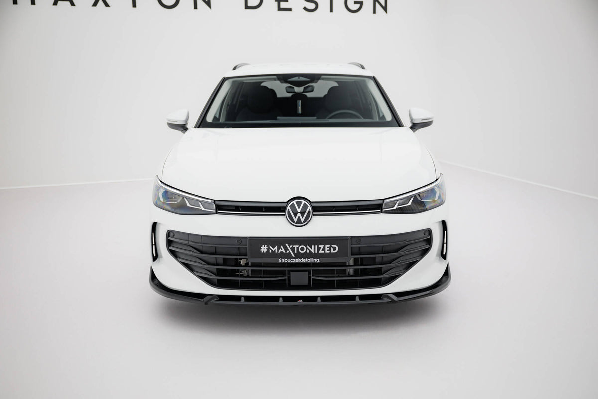 Street+ Spoilerlippe Front Ansatz V.2 passend für VW Passat B9 schwarz Hochglanz – Ansicht 1