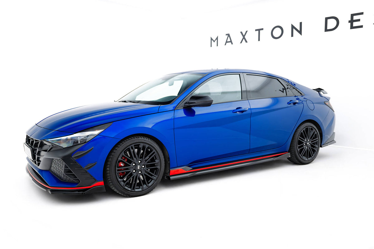 Street+ Seitenschweller Leisten passend für Hyundai Elantra N Mk7 schwarz Hochglanz – Ansicht 4