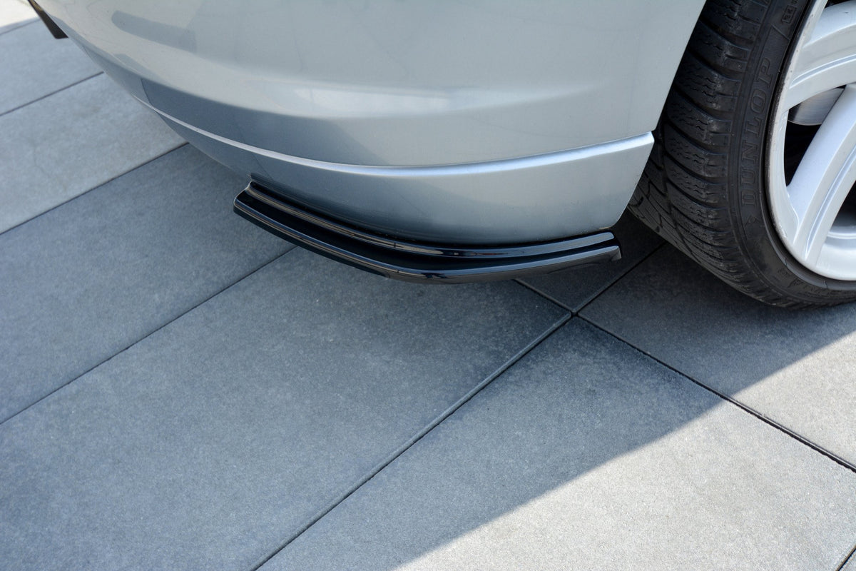 Heck Ansatz Flaps Diffusor passend für CHRYSLER CROSSFIRE schwarz Hochglanz – Ansicht 3