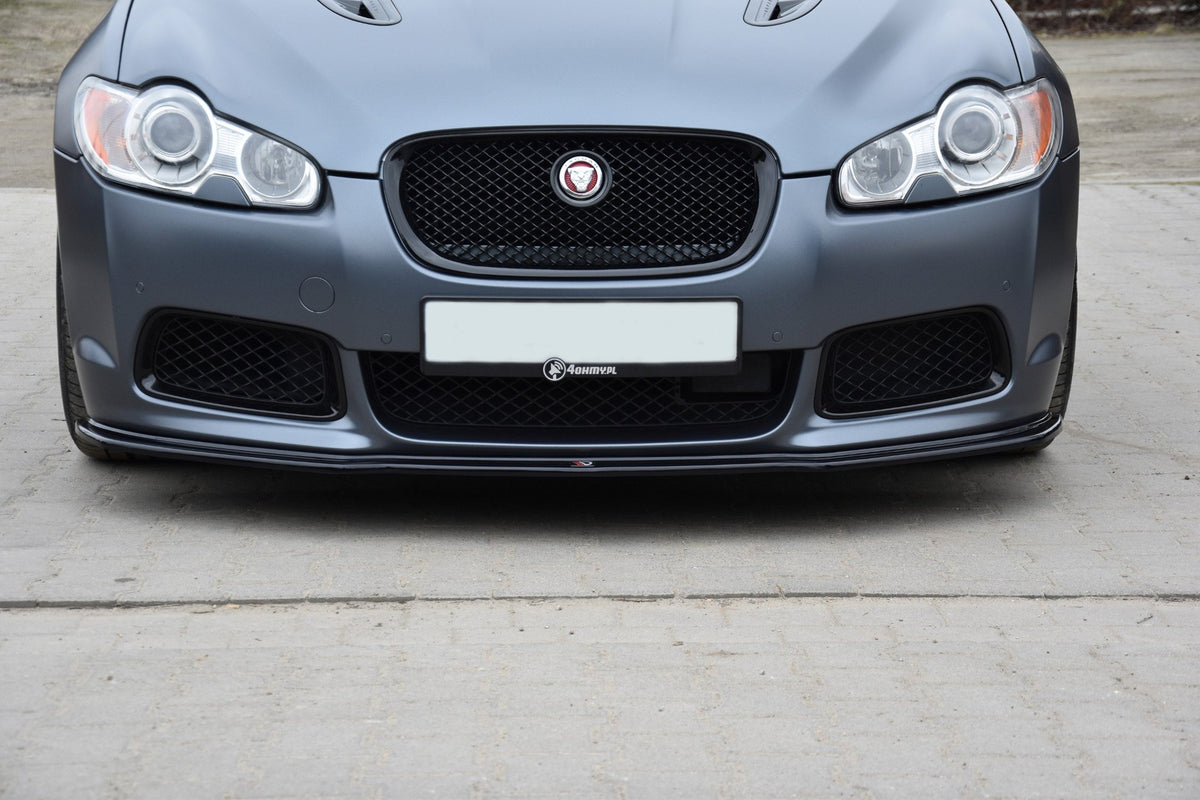 Street+ Spoilerlippe Front Ansatz V.1 passend für JAGUAR XF- R schwarz Hochglanz – Ansicht 3