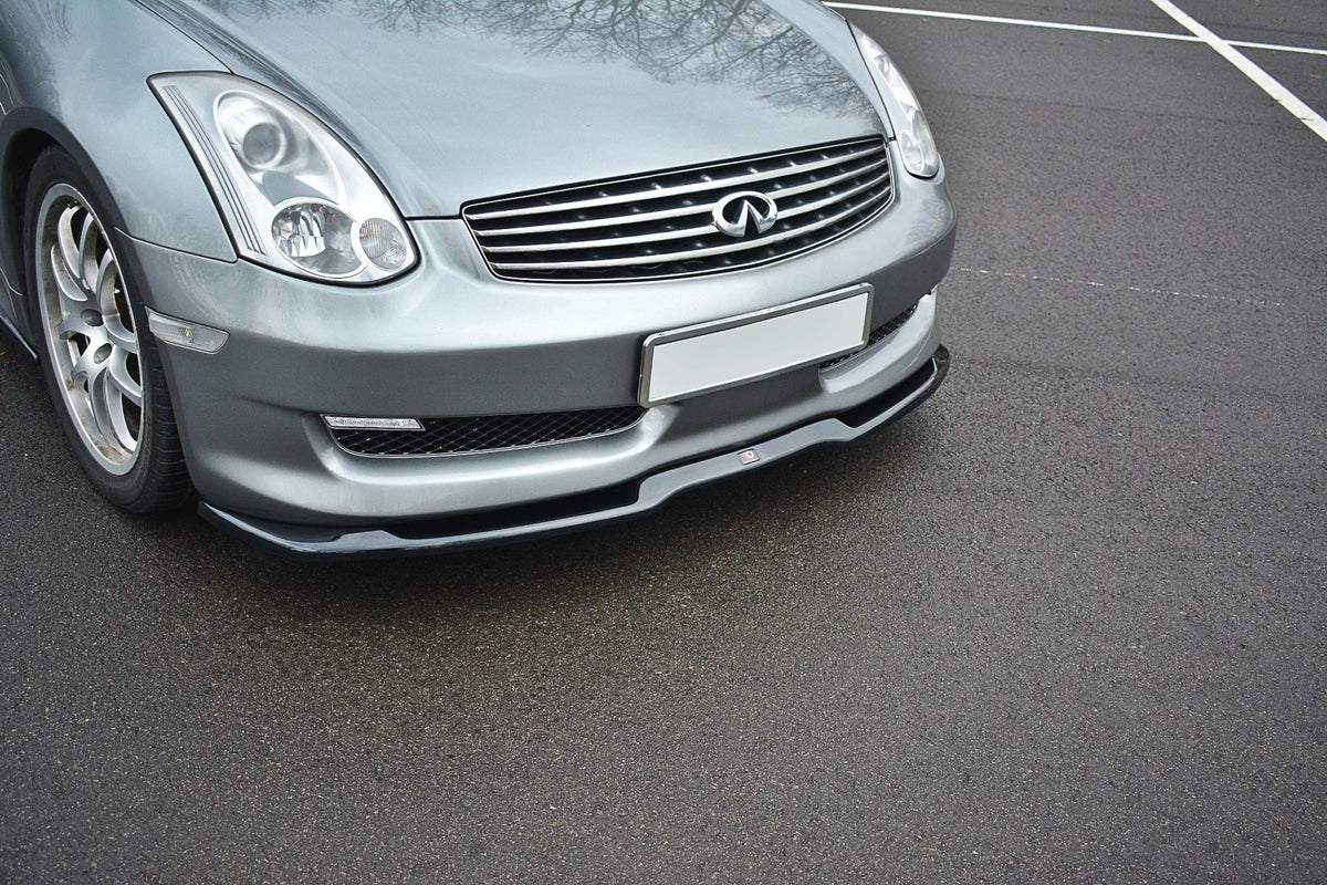 Street+ Spoilerlippe Front Ansatz V.1 passend für INFINITI G35 COUPE schwarz Hochglanz – Ansicht 3
