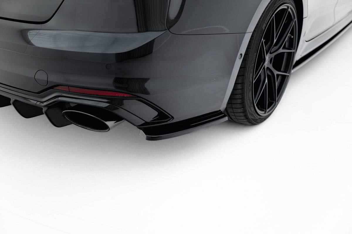 Heck Ansatz Flaps Diffusor passend für Audi RS5 Coupe / Sportback F5 schwarz Hochglanz – Ansicht 3