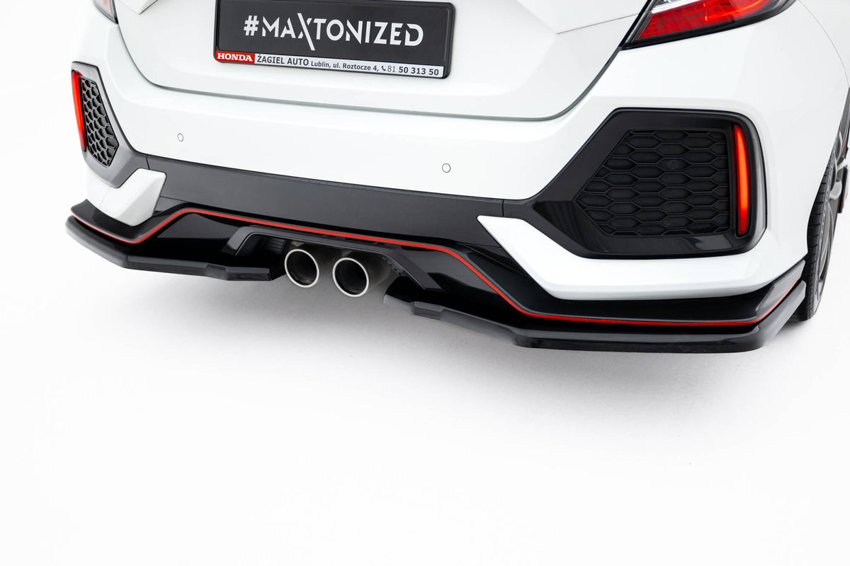Heckansatz Honda Civic Sport Mk 10  schwarz Hochglanz – Ansicht 3