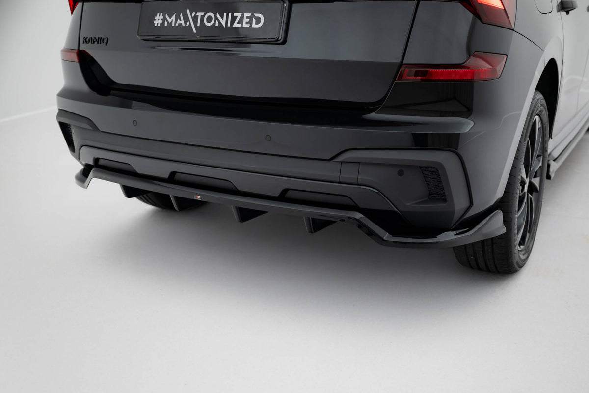 Street+ Mittlerer Diffusor RACE passend für Skoda Kamiq Monte Carlo Mk1 Facelift schwarz Hochglanz – Ansicht 1