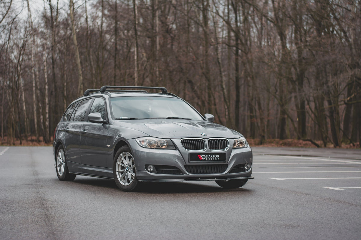 Street+ Spoilerlippe Front Ansatz V.2 passend für BMW 3er E90/E91 Facelift schwarz Hochglanz – Ansicht 7