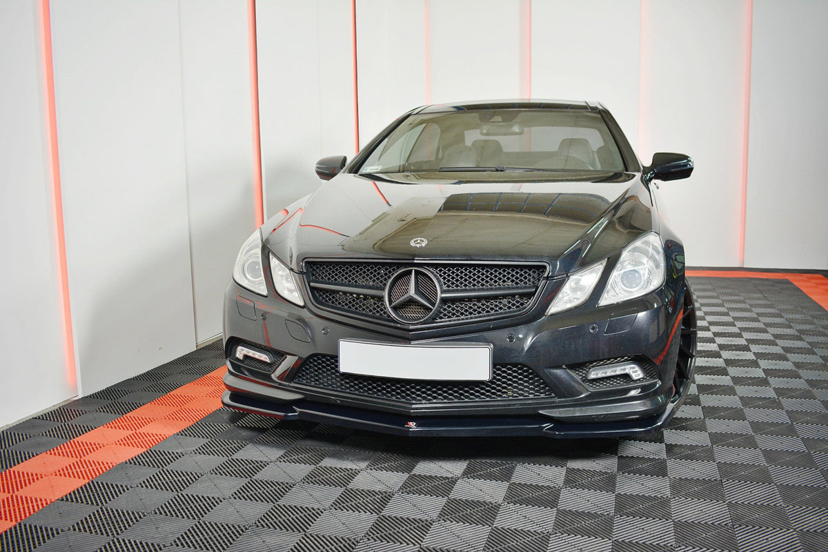 Street+ Spoilerlippe Front Ansatz passend für Mercedes-Benz E-Klasse W207 Coupe AMG-Line schwarz Hochglanz – Ansicht 1