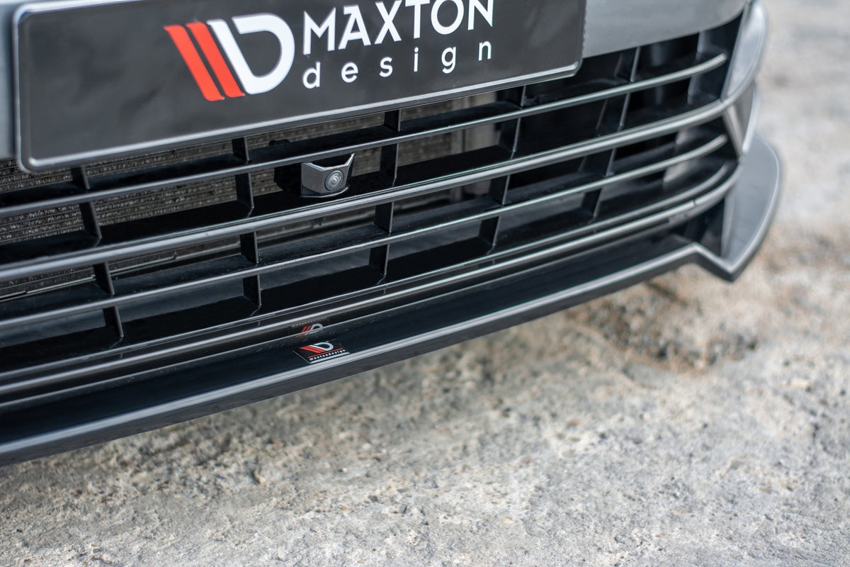 Street+ Spoilerlippe Front Ansatz V.2 passend für VW Passat R-Line B8 schwarz Hochglanz – Ansicht 5