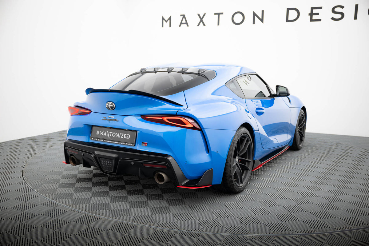 Heck Ansatz Flaps Diffusor V.2 passend für Toyota Supra Mk5 schwarz Hochglanz – Ansicht 1