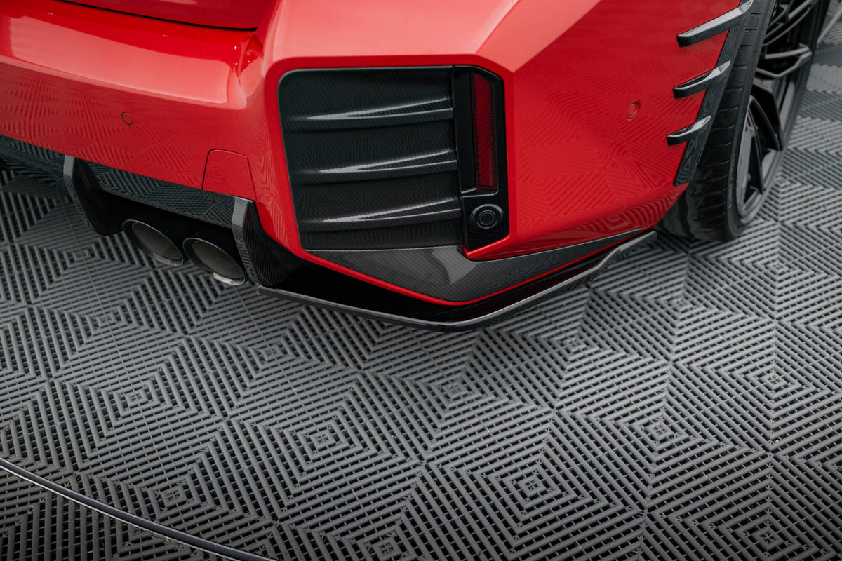 Heck Ansatz Flaps Diffusor passend für BMW M2 M-Performance G87 schwarz Hochglanz – Ansicht 3