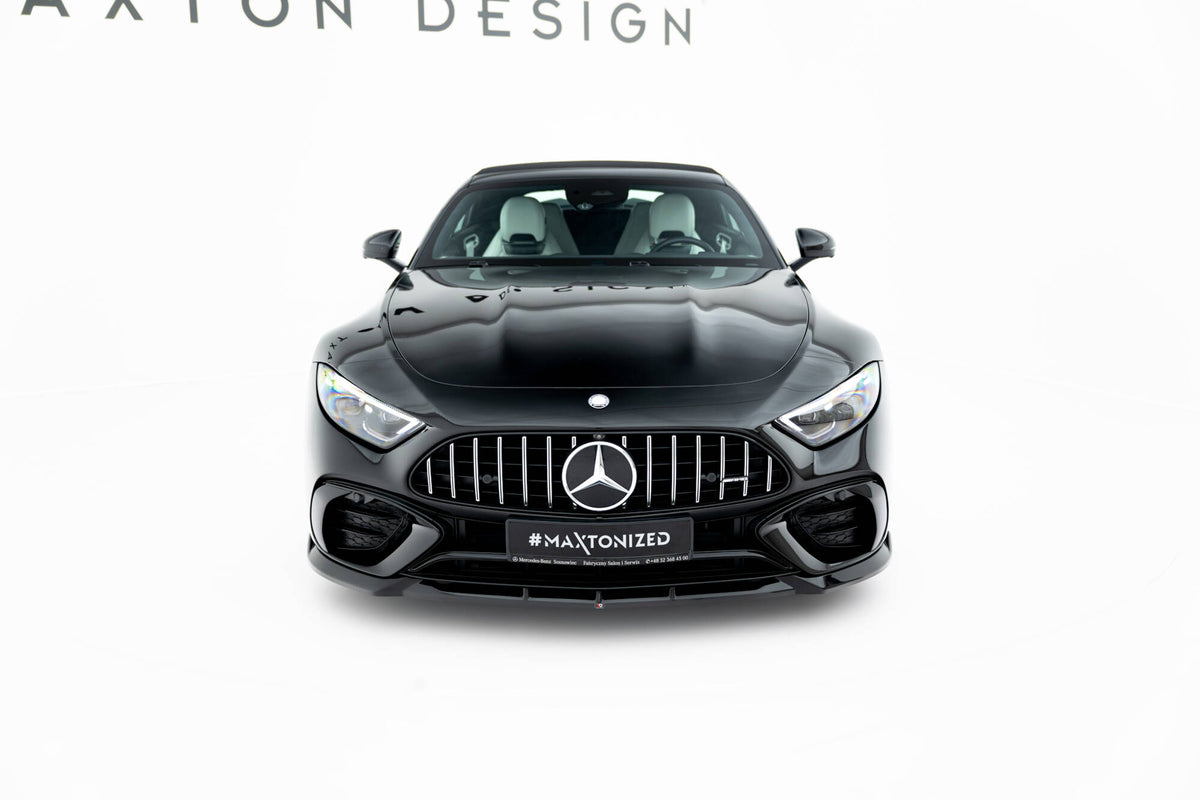 Street+ Spoilerlippe Front Ansatz passend für Mercedes-AMG SL 63 R232 schwarz Hochglanz – Ansicht 1