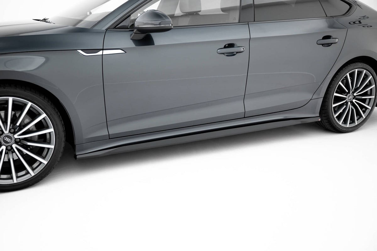 Street+ Seitenschweller Leisten passend für Audi A5 Sportback F5 Facelift schwarz Hochglanz – Ansicht 4