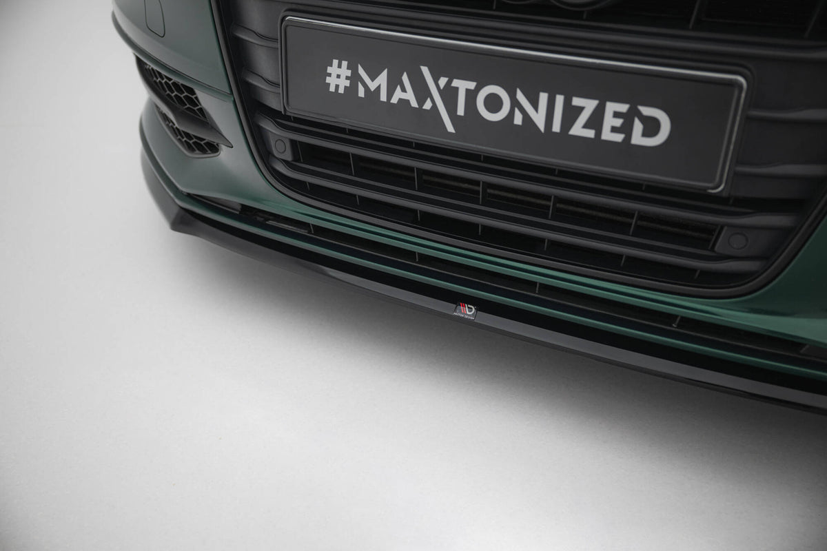 Street+ Spoilerlippe Front Ansatz V.2 passend für Audi S6 / A6 S-Line C7 schwarz Hochglanz – Ansicht 3