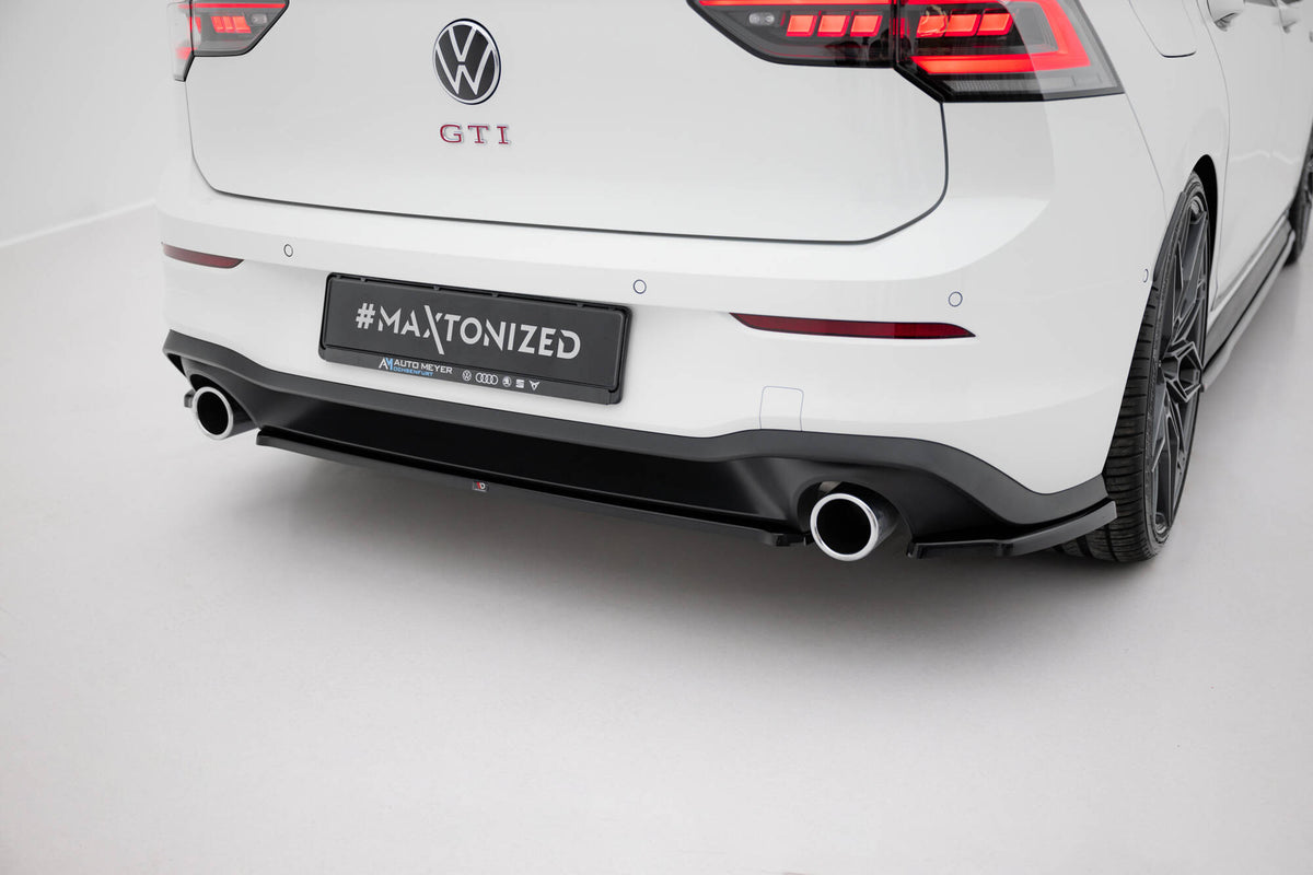 Heck Ansatz Flaps Diffusor V.1 passend für VW Golf GTI / GTE Mk8 schwarz Hochglanz – Ansicht 10