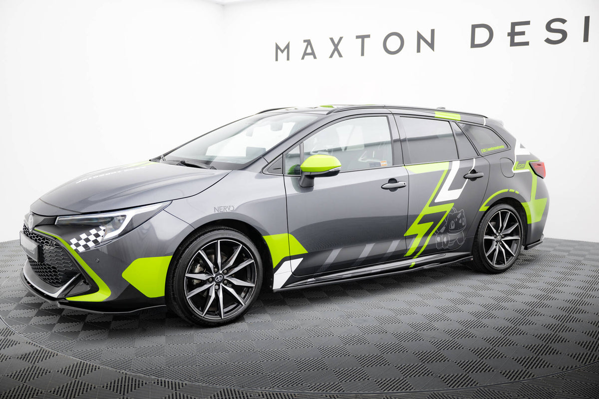 Street+ Seitenschweller Leisten passend für Toyota Corolla GR Sport Touring Sports XII schwarz Hochglanz – Ansicht 1