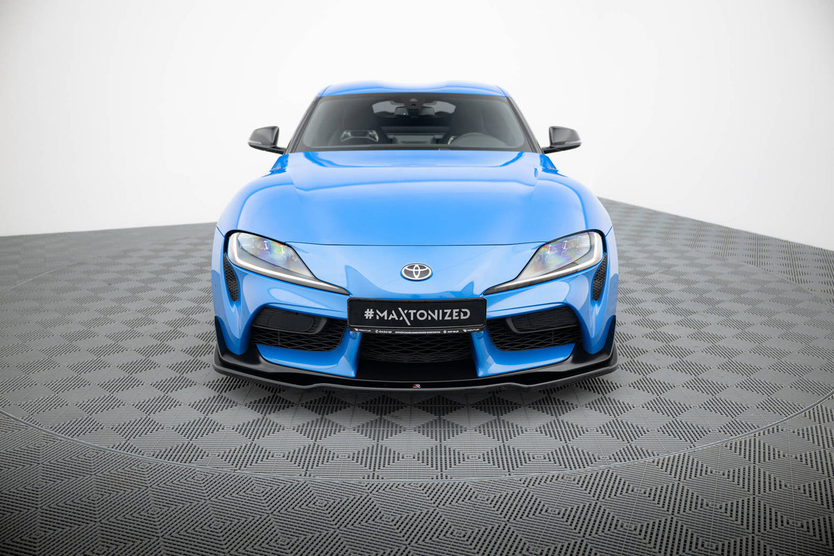 Street+ Spoilerlippe Front Ansatz V.2 passend für Toyota Supra Mk5 schwarz Hochglanz – Ansicht 1