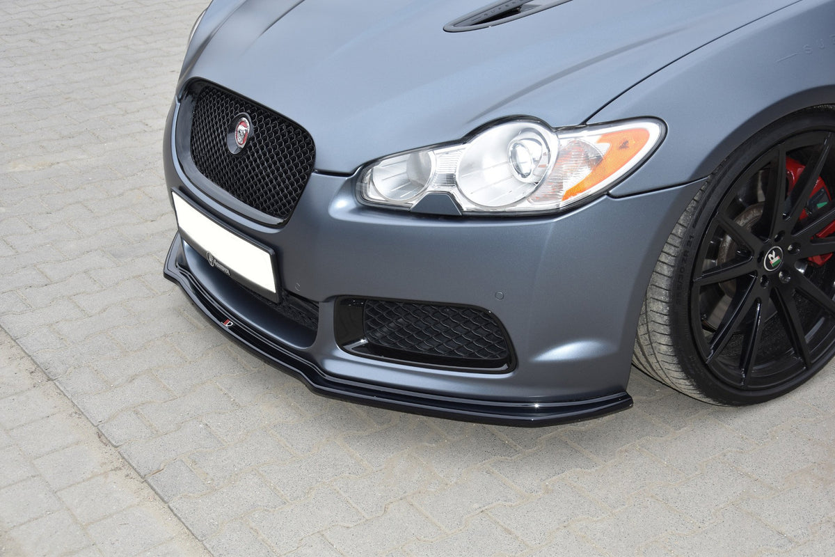 Street+ Spoilerlippe Front Ansatz V.1 passend für JAGUAR XF- R schwarz Hochglanz – Ansicht 4