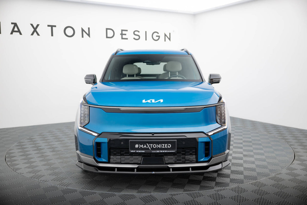 Street+ Spoilerlippe Front Ansatz passend für Kia EV9 GT-Line Mk1 schwarz Hochglanz – Ansicht 1
