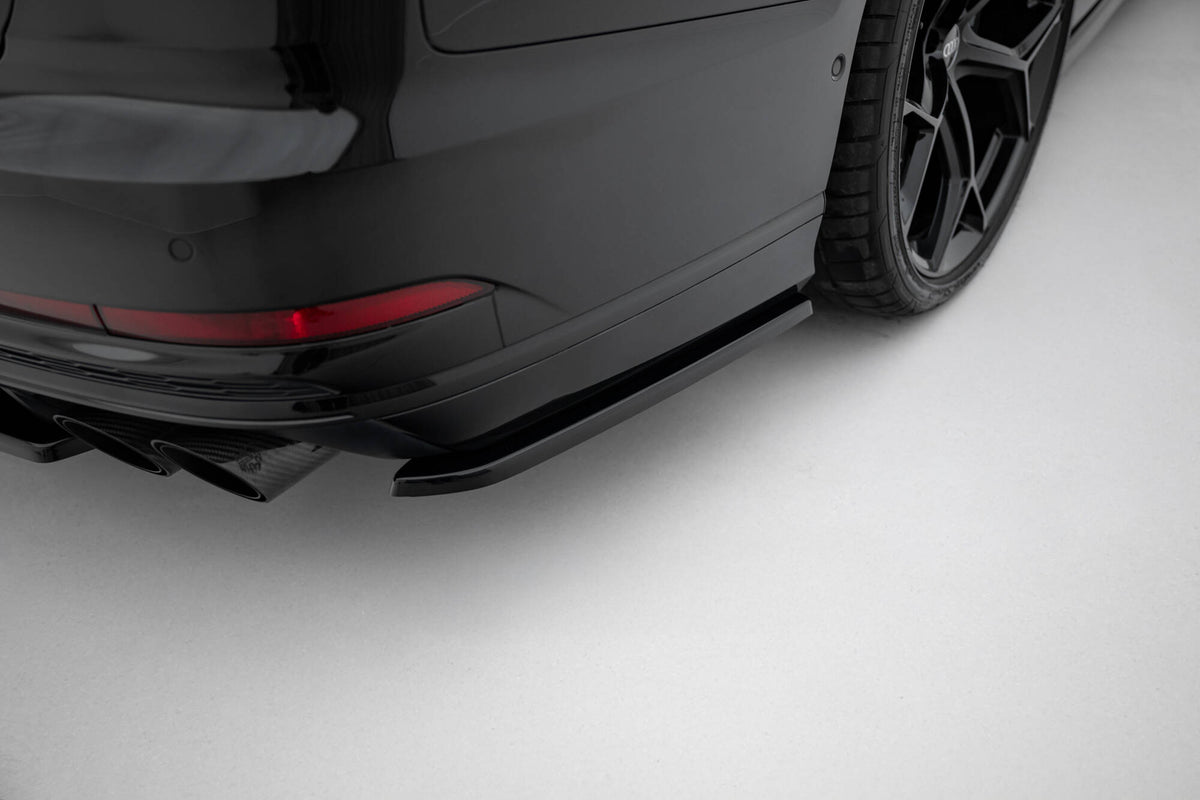 Heck Ansatz Flaps Diffusor passend für Audi S8 D5 schwarz Hochglanz – Ansicht 3