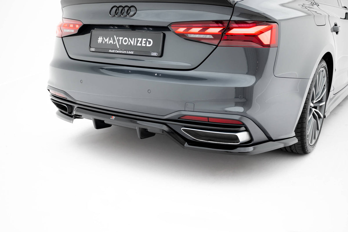 Street+ Mittlerer Diffusor RACE passend für Audi A5 F5 Facelift schwarz Hochglanz – Ansicht 5
