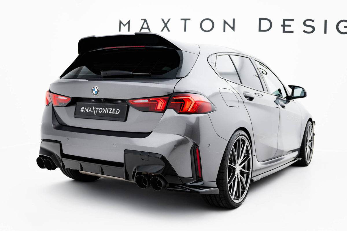 Heck Ansatz Flaps Diffusor V.5 passend für BMW M135i F70 schwarz Hochglanz – Ansicht 3