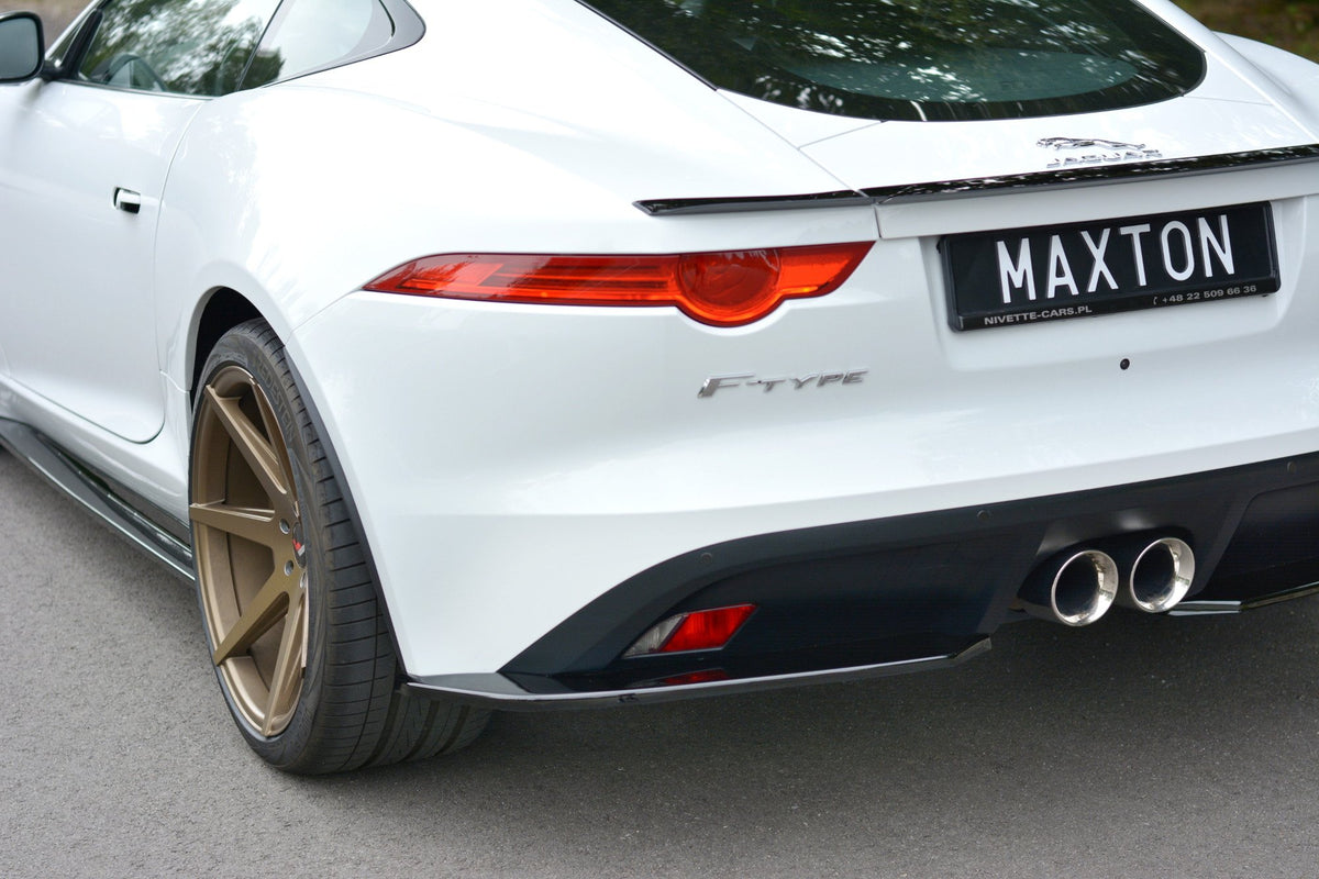 Heck Ansatz Flaps Diffusor passend für Jaguar F-Type X152 schwarz Hochglanz – Ansicht 3