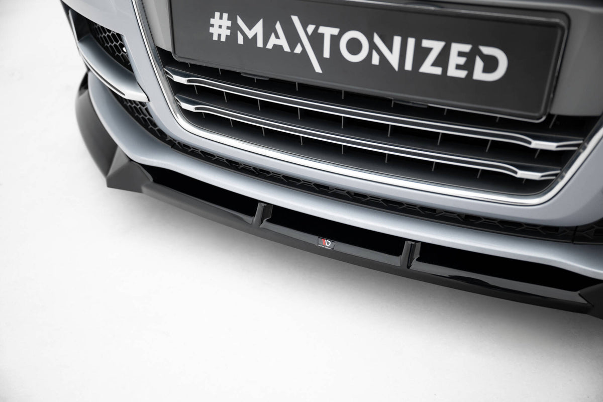 Street+ Spoilerlippe Front Ansatz V.3 passend für Audi TT S / TT S-Line 8J Facelift schwarz Hochglanz – Ansicht 1
