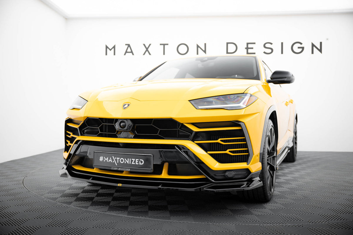 Street+ Spoilerlippe Front Ansatz V.3 passend für Lamborghini Urus Mk1 schwarz Hochglanz – Ansicht 3