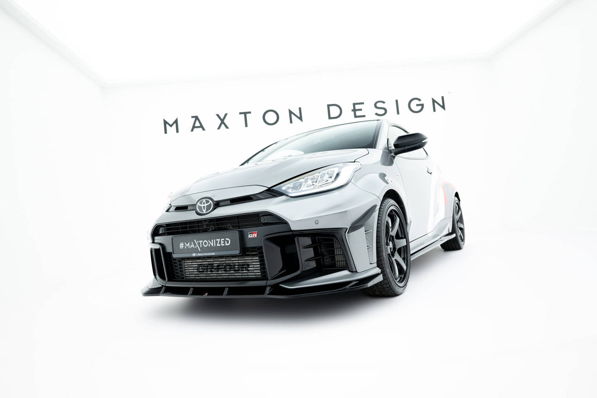 Street+ Spoilerlippe Front Ansatz V.1 passend für Toyota GR Yaris Mk4 Facelift schwarz Hochglanz – Ansicht 5