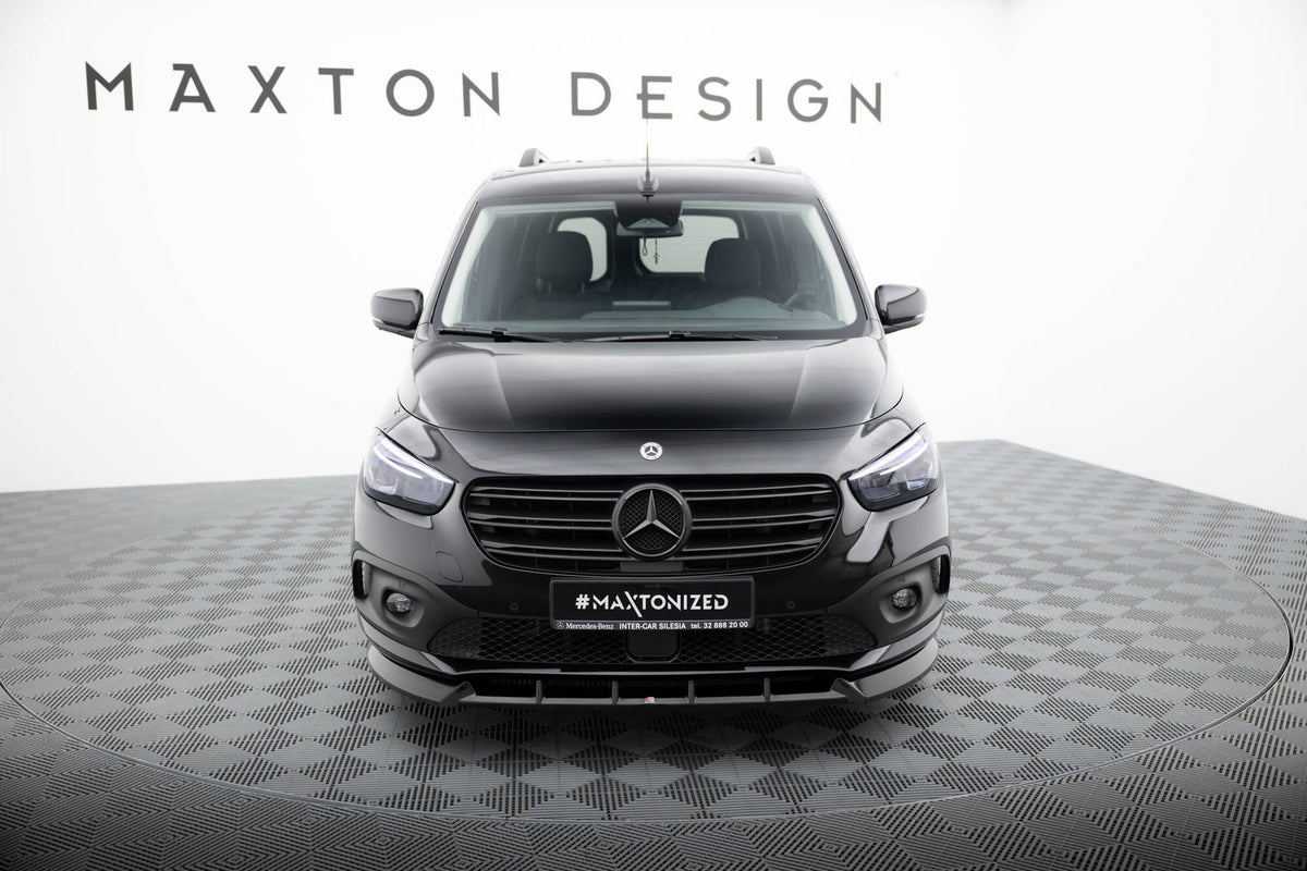 Street+ Spoilerlippe Front Ansatz passend für Mercedes-Benz T W420 schwarz Hochglanz – Ansicht 1