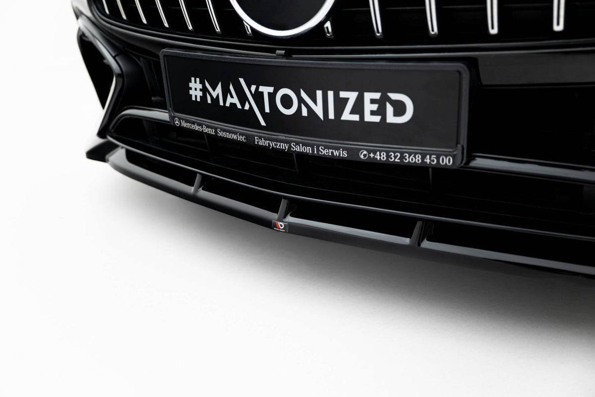 Street+ Spoilerlippe Front Ansatz passend für Mercedes-AMG SL 63 R232 schwarz Hochglanz – Ansicht 5