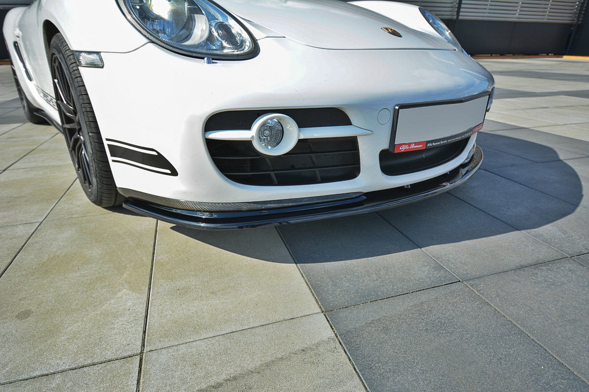 Street+ Spoilerlippe Front Ansatz V.2 passend für PORSCHE CAYMAN S 987C  schwarz Hochglanz – Ansicht 2