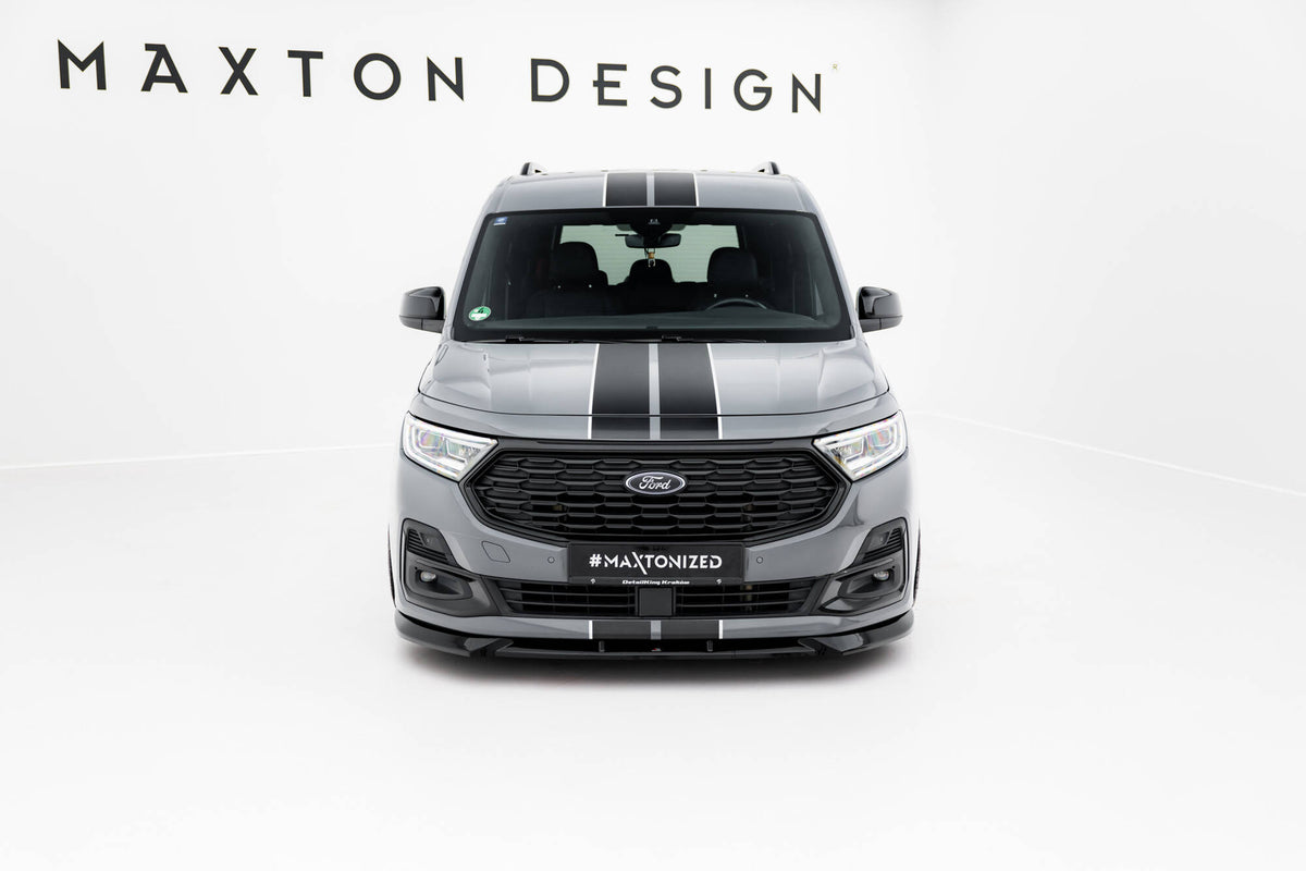 Street+ Spoilerlippe Front Ansatz passend für Ford Transit Connect Mk3 schwarz Hochglanz – Ansicht 1