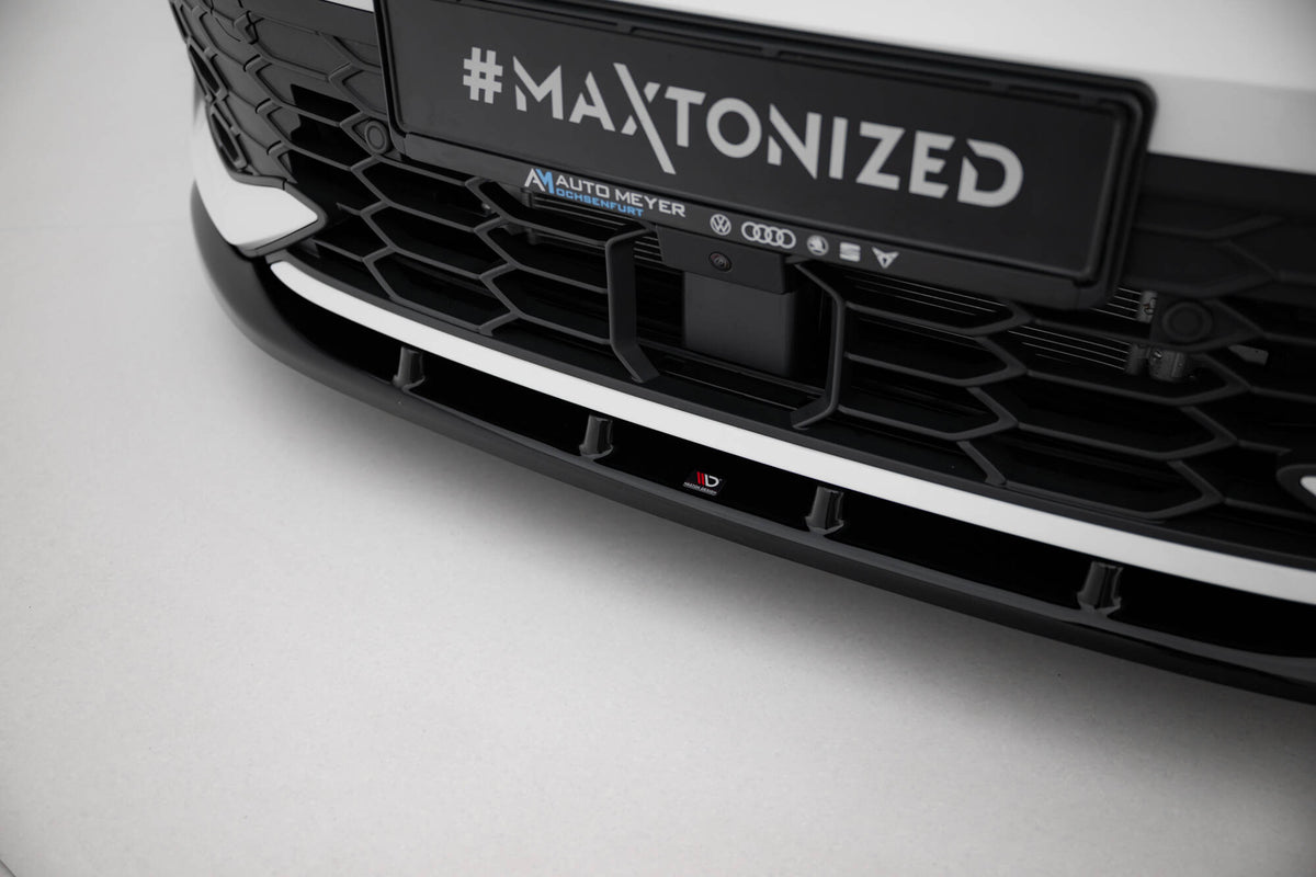 Street+ Spoilerlippe Front Ansatz V.5 passend für VW Golf GTI / GTE / R-Line Mk8 Facelift schwarz Hochglanz – Ansicht 4