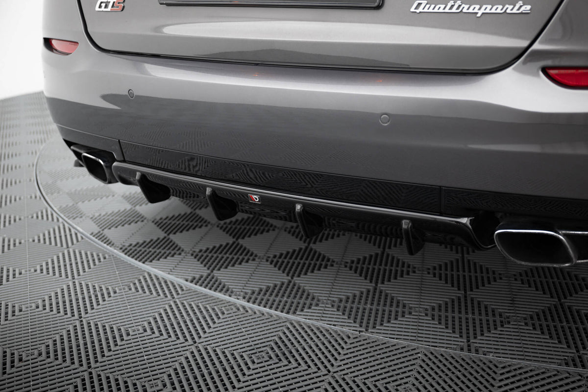 Diffusor Heck Ansatz passend für Maserati Quattroporte Mk6 schwarz Hochglanz – Ansicht 4