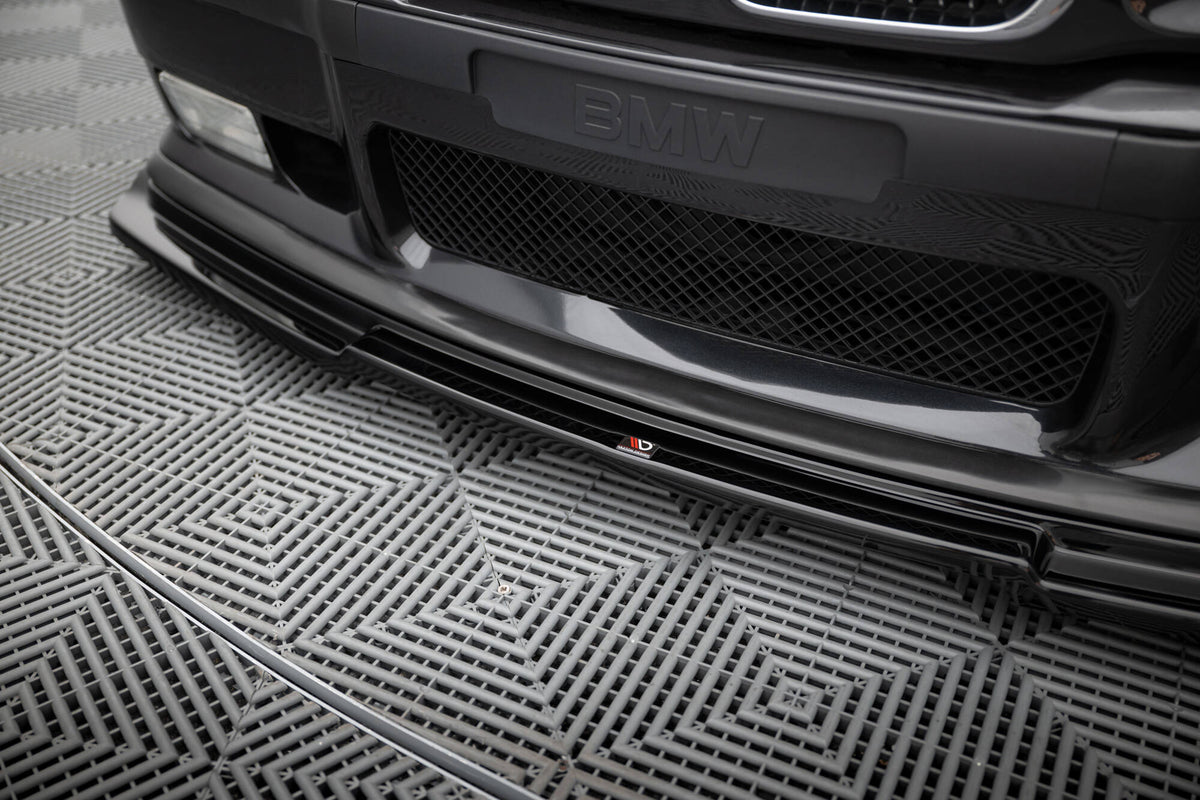 Street+ Spoilerlippe Front Ansatz V.1 passend für BMW M3 / 3 M-Paket Coupe / Cabrio E36 schwarz Hochglanz – Ansicht 1