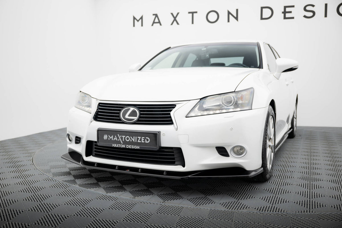 Street+ Spoilerlippe Front Ansatz passend für V.1 Lexus GS Mk4 (L10) schwarz Hochglanz – Ansicht 3