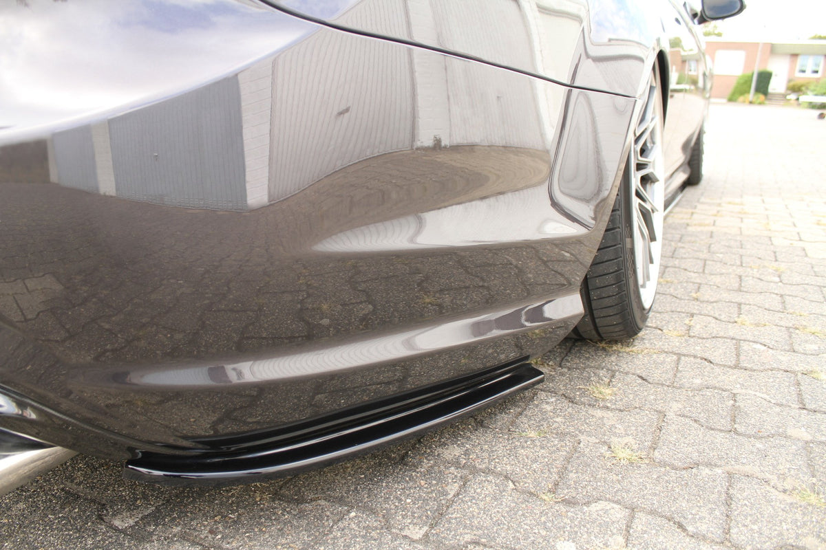 Heck Ansatz Flaps Diffusor passend für MERCEDES CL 500 C216 AMGLINE schwarz Hochglanz – Ansicht 3
