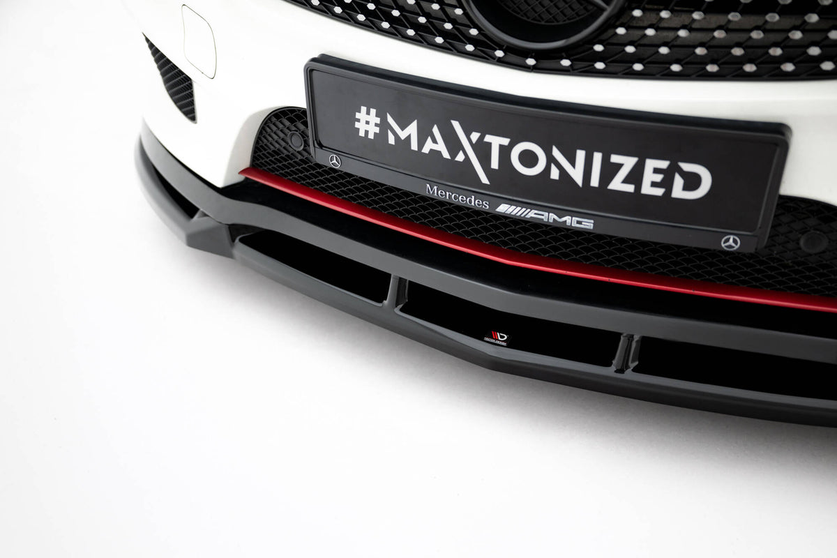 Street+ Spoilerlippe Front Ansatz passend für Mercedes-Benz CLA AMG-Line C117 schwarz Hochglanz – Ansicht 4