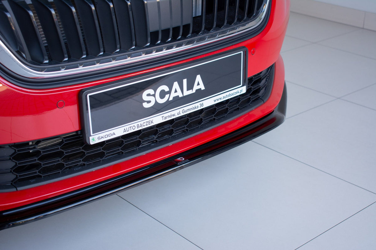 Street+ Spoilerlippe Front Ansatz V.3 passend für Skoda Scala schwarz Hochglanz – Ansicht 5
